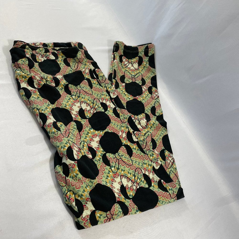 LuLaRoe ~ Disney Minnie Leggings  Green ~ Size T&C